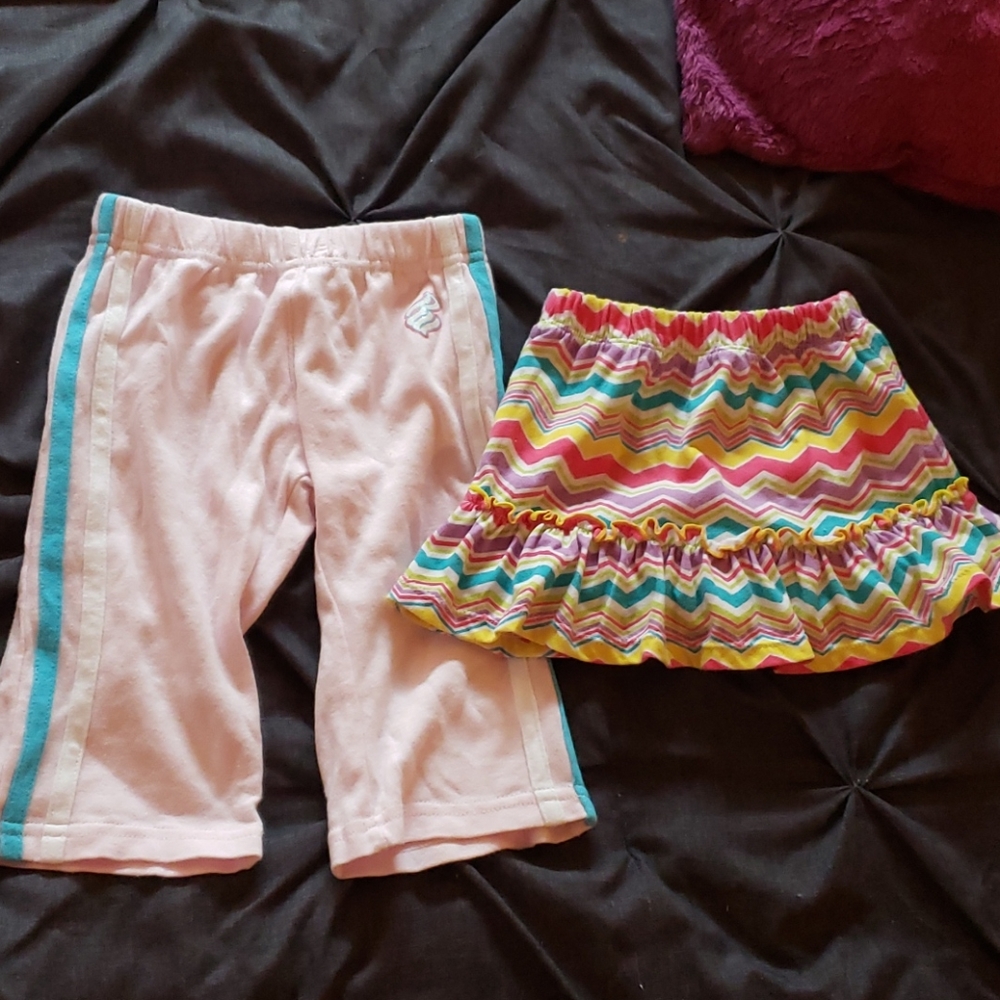 Baby sweatpants and skort